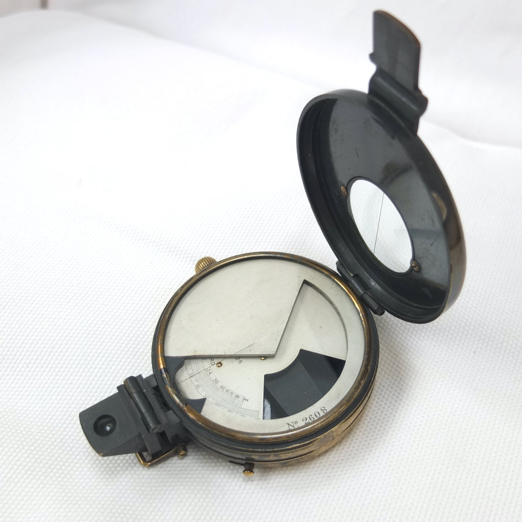R Library Compass Barker Patent Prismatic Compass Clinometer c.1890 – Compass Library