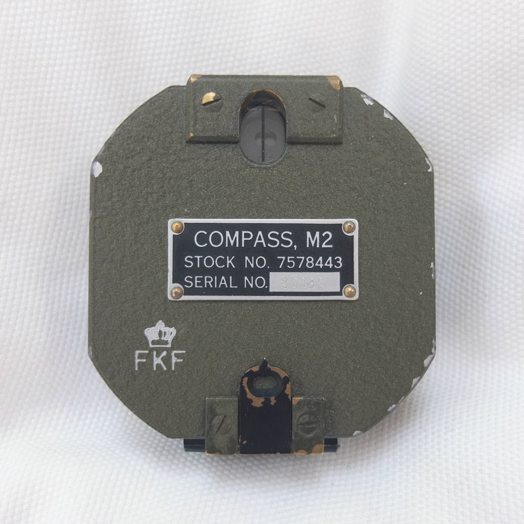 FKF Danish Army M-2 Brunton Artillery Compass c.1954