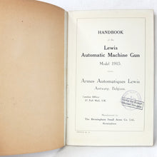 Artists Rifles BSA Lewis Gun Handbook (1916)