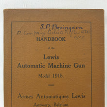 Artists Rifles BSA Lewis Gun Handbook (1916)