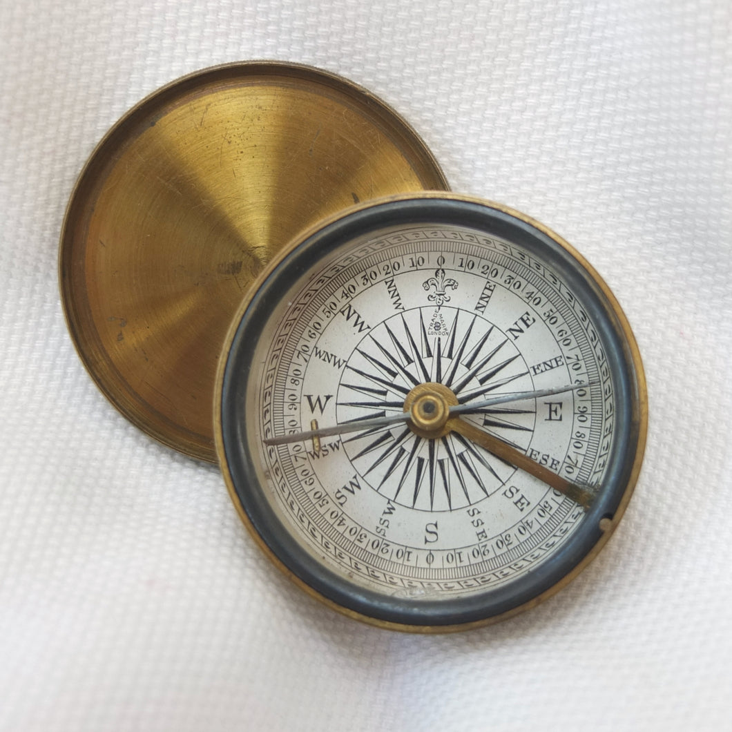 Francis Barker & Son Brass Box Compass c.1875