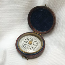 Francis Barker Leather Cased Pocket Compass c.1870