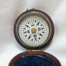 Francis Barker Leather Cased Pocket Compass c.1870