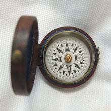 Francis Barker Leather Cased Pocket Compass c.1870