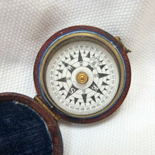 Francis Barker Leather Cased Pocket Compass c.1870