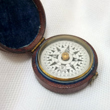 Francis Barker Leather Cased Pocket Compass c.1870