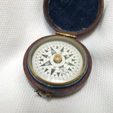 Francis Barker Leather Cased Pocket Compass c.1870