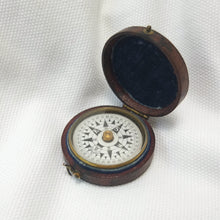 Francis Barker Leather Cased Pocket Compass c.1870