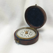 Francis Barker Leather Cased Pocket Compass c.1870