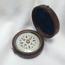 Francis Barker Leather Cased Pocket Compass c.1870