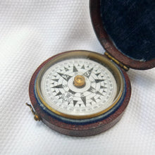 Francis Barker Leather Cased Pocket Compass c.1870