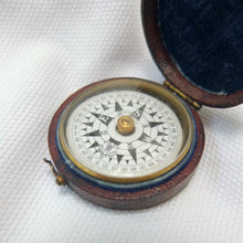 Francis Barker Leather Cased Pocket Compass c.1870