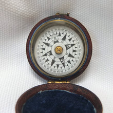 Francis Barker Leather Cased Pocket Compass c.1870