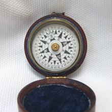 Francis Barker Leather Cased Pocket Compass c.1870