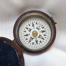 Francis Barker Leather Cased Pocket Compass c.1870