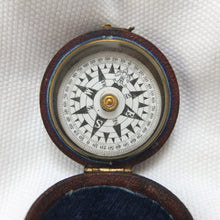 Francis Barker Leather Cased Pocket Compass c.1870