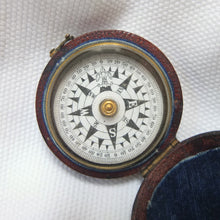 Francis Barker Leather Cased Pocket Compass c.1870