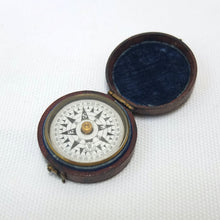Francis Barker Leather Cased Pocket Compass c.1870