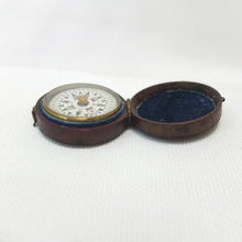 Francis Barker Leather Cased Pocket Compass c.1870