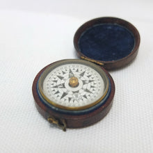 Francis Barker Leather Cased Pocket Compass c.1870