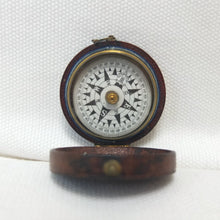 Francis Barker Leather Cased Pocket Compass c.1870
