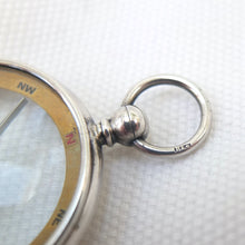 Silver Francis Barker Pebble Lens Compass c.1900
