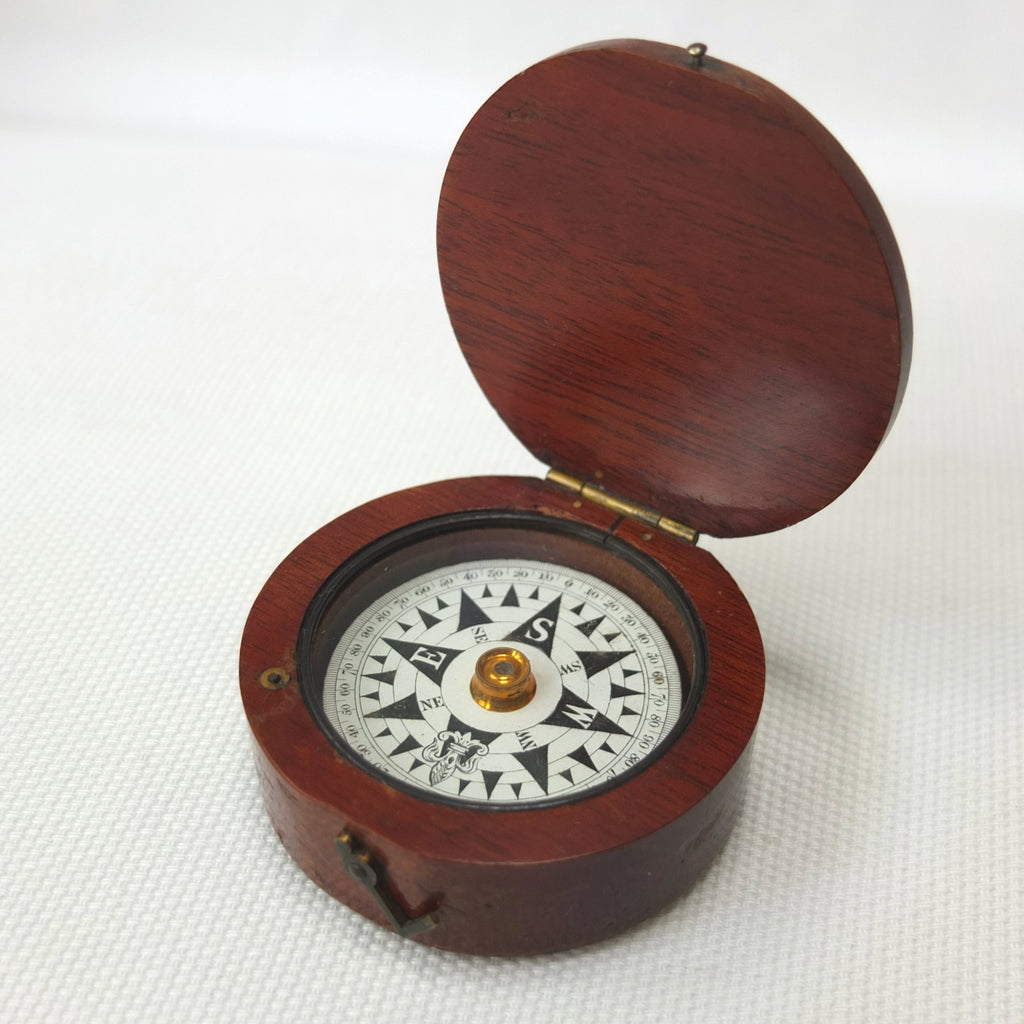Francis Barker Wooden Pocket Compass c.1875 | Compass Library