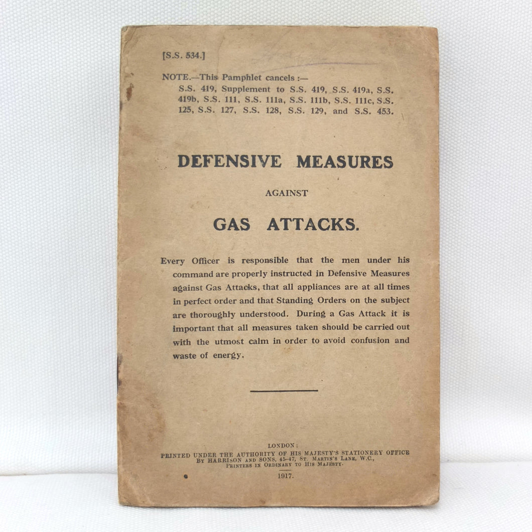 Defensive Measures Against Gas Attacks (1917)