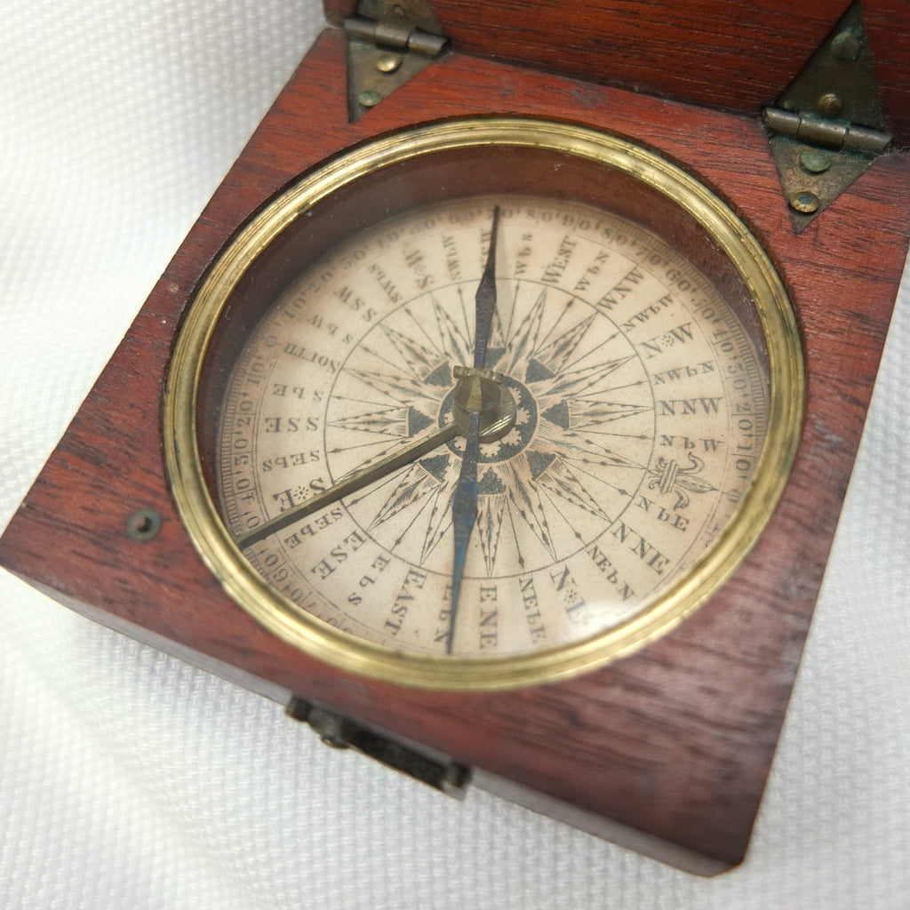 R Library Compass Georgian Wooden Pocket Compass c.1820 – Compass Library