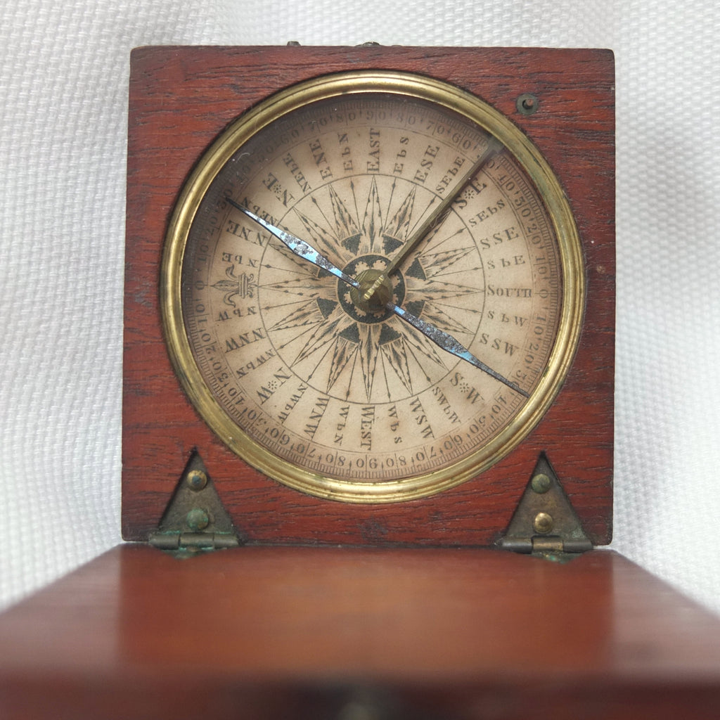 R Library Compass Georgian Wooden Pocket Compass c.1820 – Compass Library
