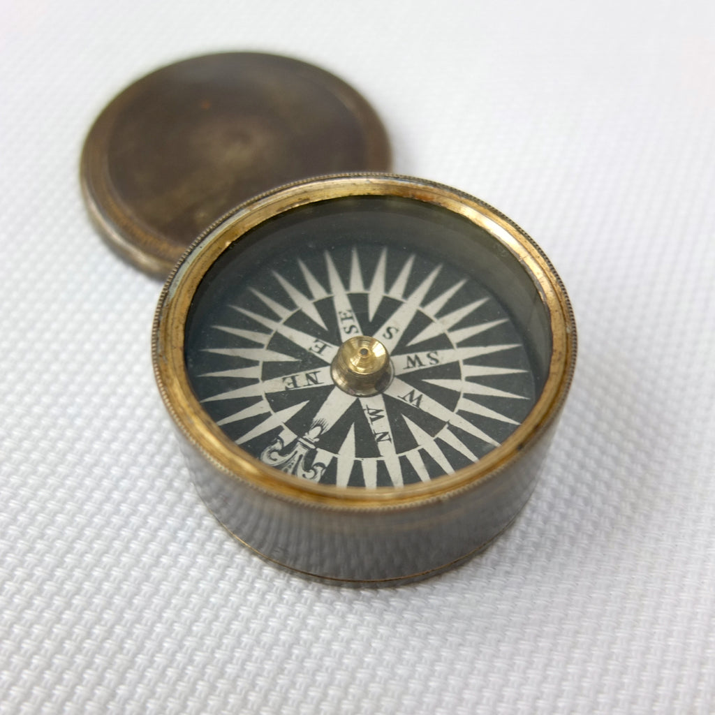 Georgian Brass Pocket Compass c.1830 – Compass Library