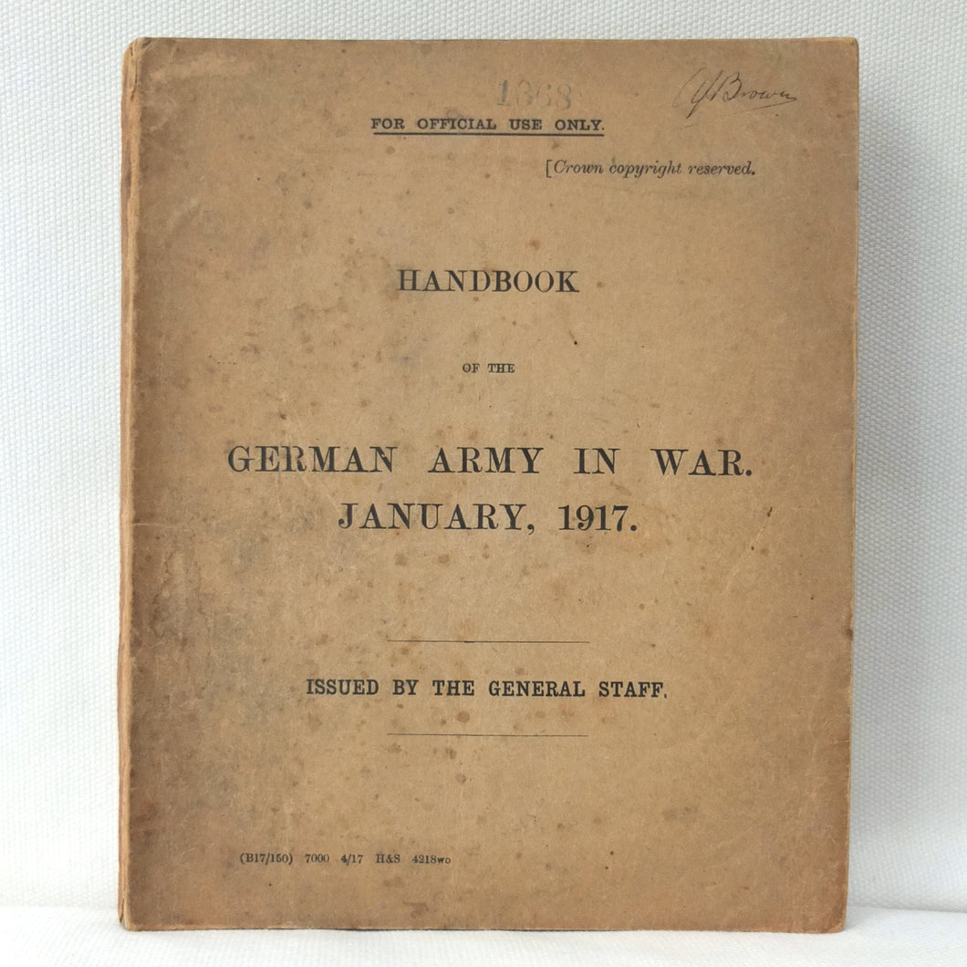 Handbook of the German Army in War (1917)