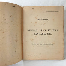 Handbook of the German Army in War (1917)