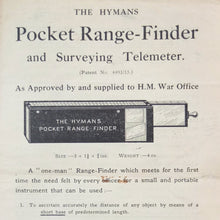 Hymans Entfernungsmesser für die Hosentasche (1915)