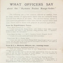 Hymans Entfernungsmesser für die Hosentasche (1915)