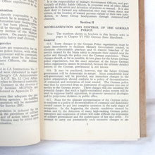 Military Government in Germany - Public Safety (1945)