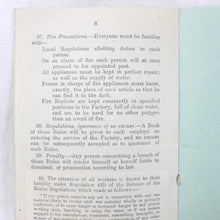 WW1 Munitions Factory Rules (1916)