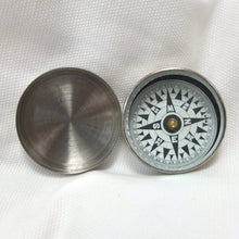 Vintage Nickel Plated Pocket Compass c.1920