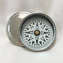 Vintage Nickel Plated Pocket Compass c.1920