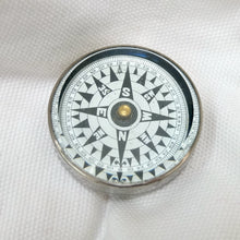 Vintage Nickel Plated Pocket Compass c.1920