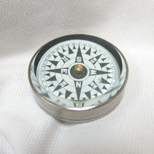 Vintage Nickel Plated Pocket Compass c.1920