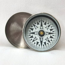Vintage Nickel Plated Pocket Compass c.1920