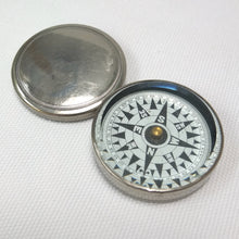 Vintage Nickel Plated Pocket Compass c.1920