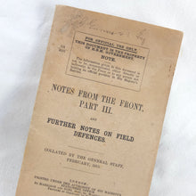 Notes From the Front -Part III (1915)
