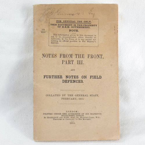 Notes From the Front -Part III (1915)
