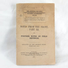 Notes From the Front -Part III (1915)