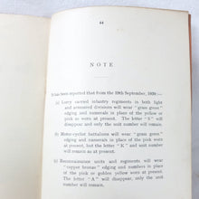 Notes on Enemy Army identifications - Germany (1939)