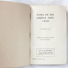 Notes on the German Army - War (1940)