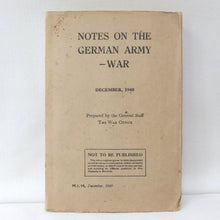 Notes on the German Army - War (1940)