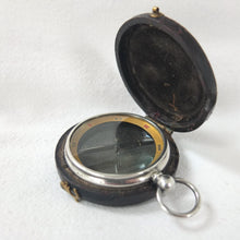 Silver Francis Barker Pebble Lens Compass c.1900